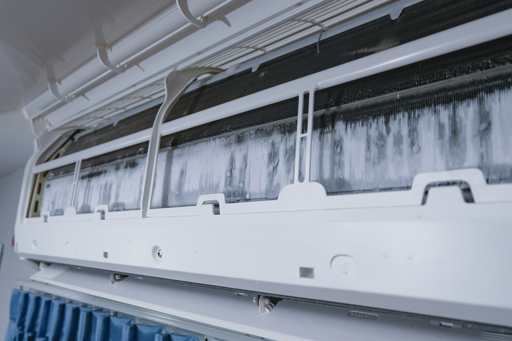 Air conditioner problem. The fin of air conditioner have a lot of ice.
