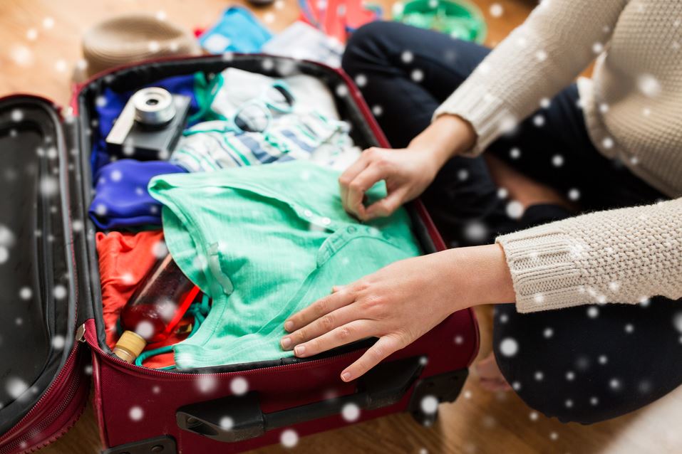 an open luggage