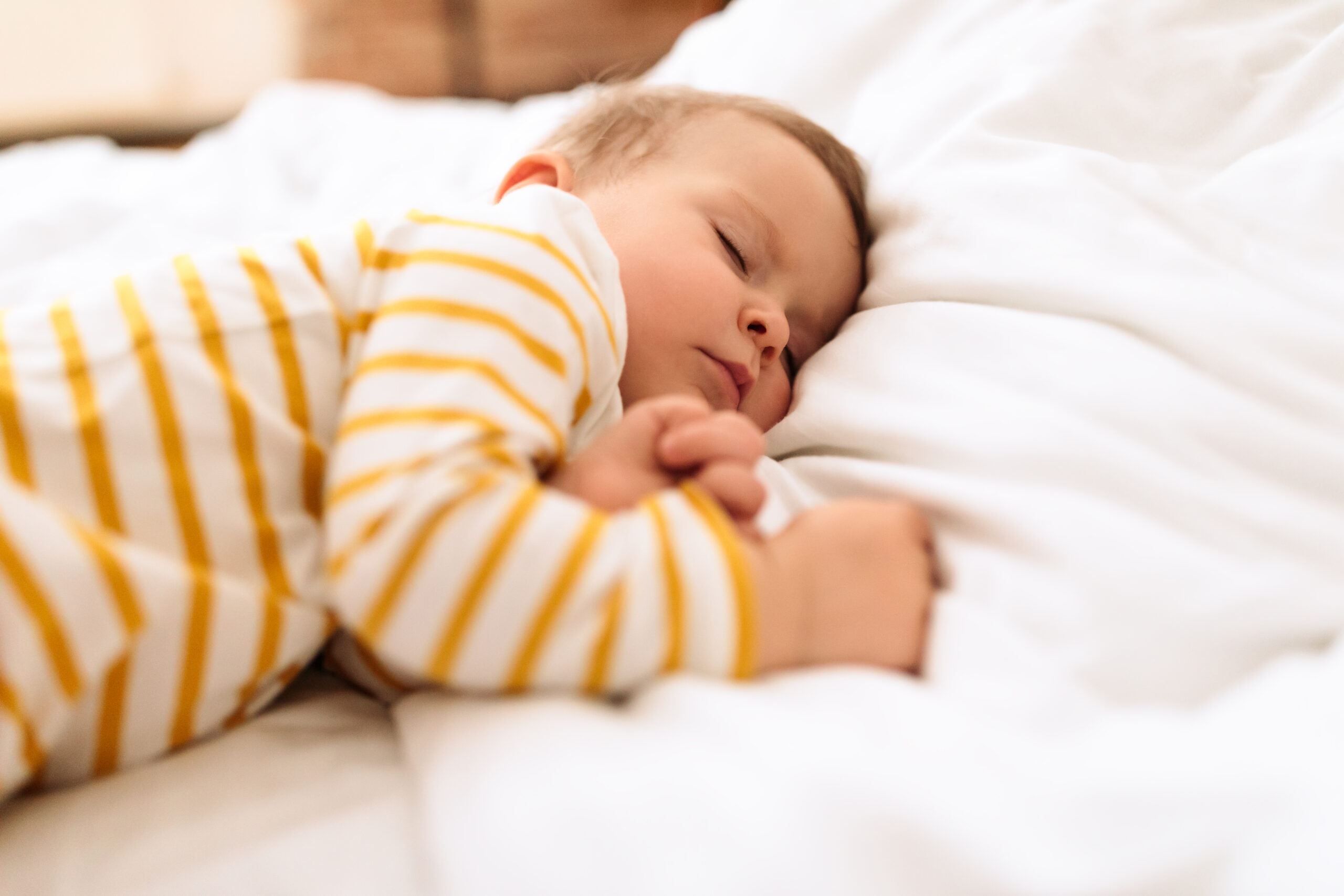 A baby sleeping peacefully